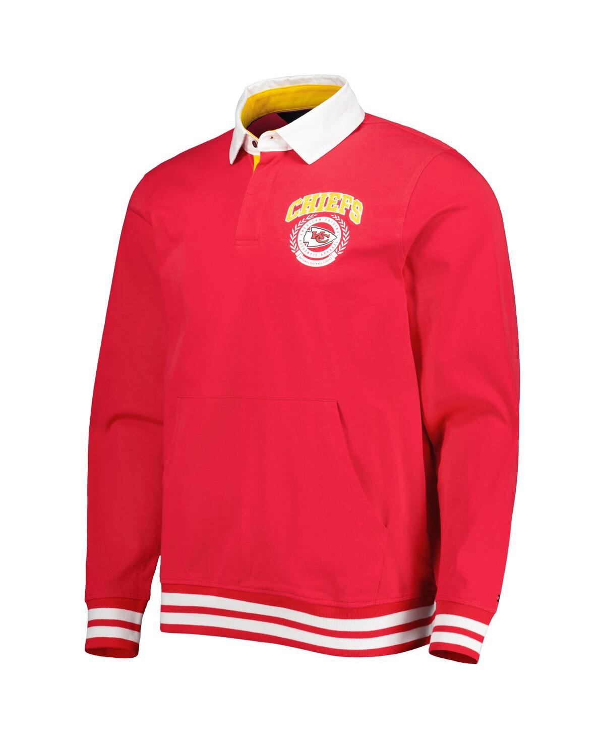 Shop Tommy Hilfiger Men's  Red Kansas City Chiefs Cody Long Sleeve Polo Shirt