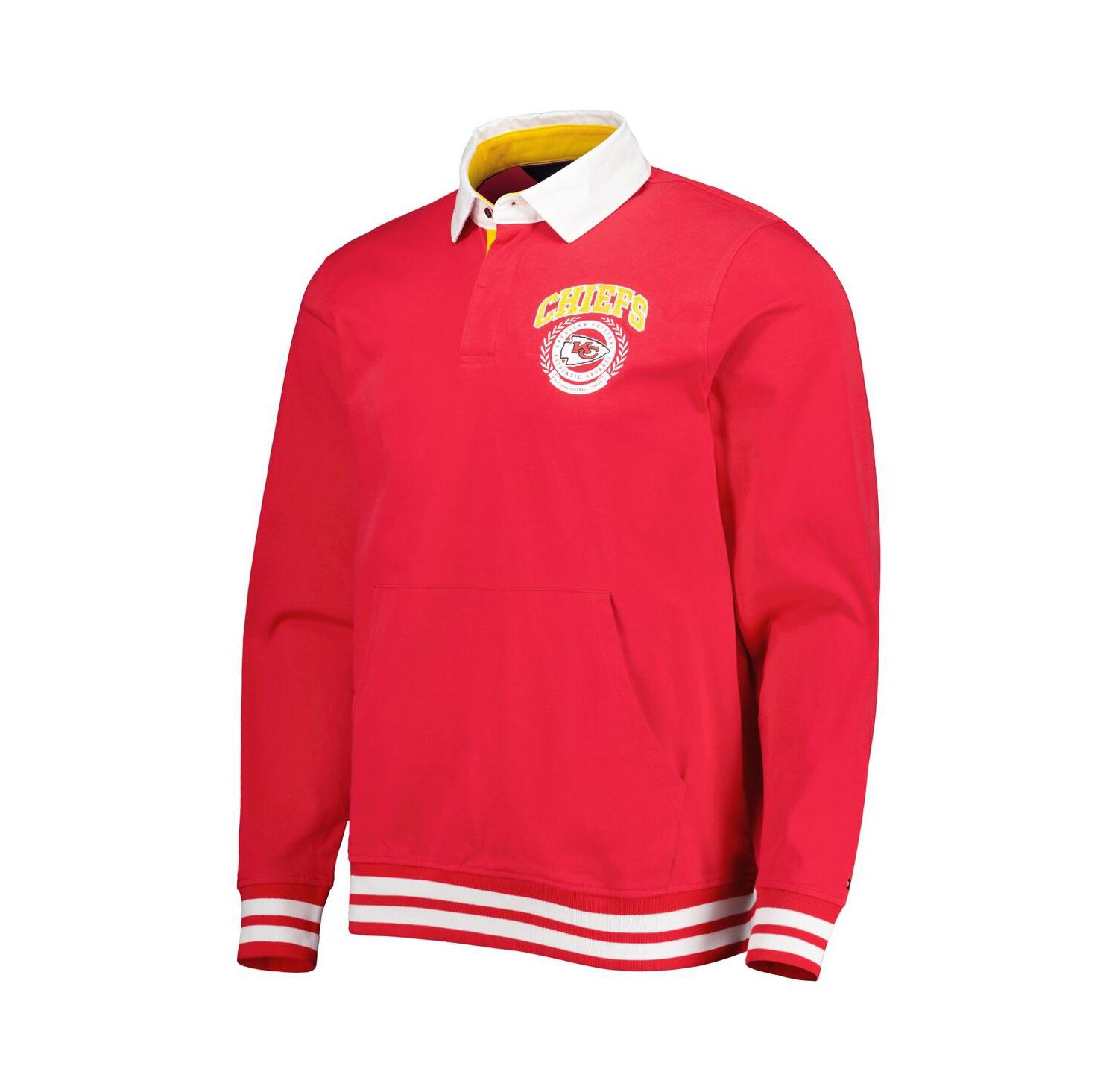 Men's Red Kansas City Chiefs Cody Long Sleeve Polo Shirt