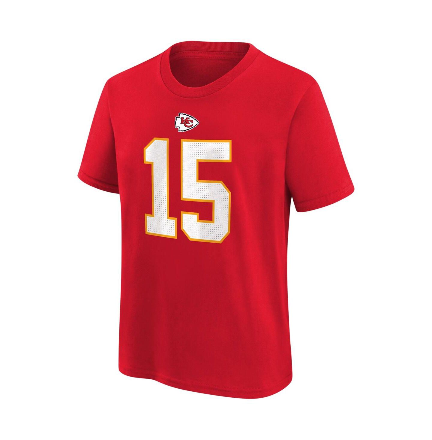 Детская футболка Nike Patrick Mahomes Red Kansas City Chiefs Player Name and Number — фото 2