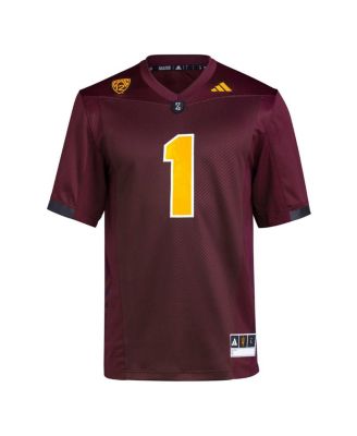 Men's #1 Maroon Arizona State Sun Devils Premier Football Jersey