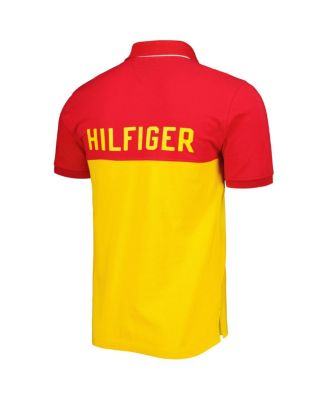 Men's Yellow, Red Kansas City Chiefs Color Block Polo Shirt