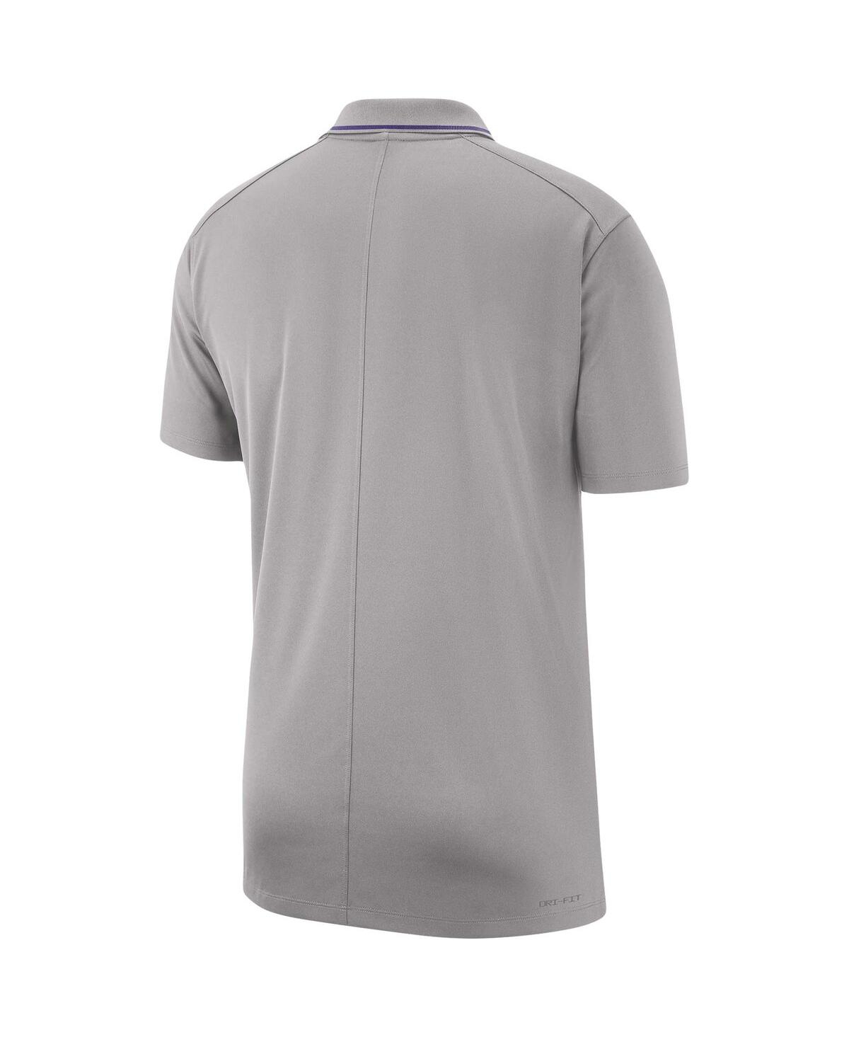 Men's NikeLsu Tigers 2023 Coaches Performance Polo Shirt - Gray
