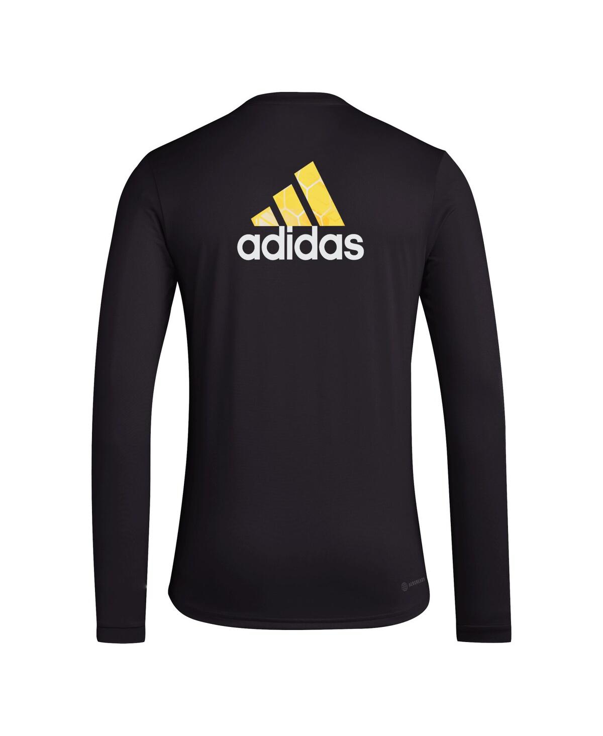 Shop Adidas Originals Men's Adidas Black Columbus Crew Local Pop Aeroready Long Sleeve T-shirt
