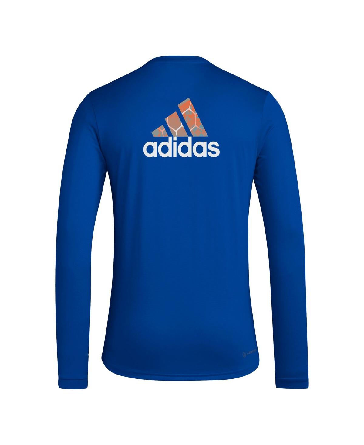 Shop Adidas Originals Men's Adidas Blue Fc Cincinnati Local Pop Aeroready Long Sleeve T-shirt