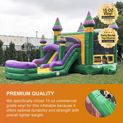 Amazon River Commercial Grade Inflatable Bouncer with Dual Slide and Splash Pool | for Adults and Kids | Includes Blower, Stakes & Storage Bag | 15-Foot Tall x 31-Foot Long x 13-Foot Wide | Wet Dry Use