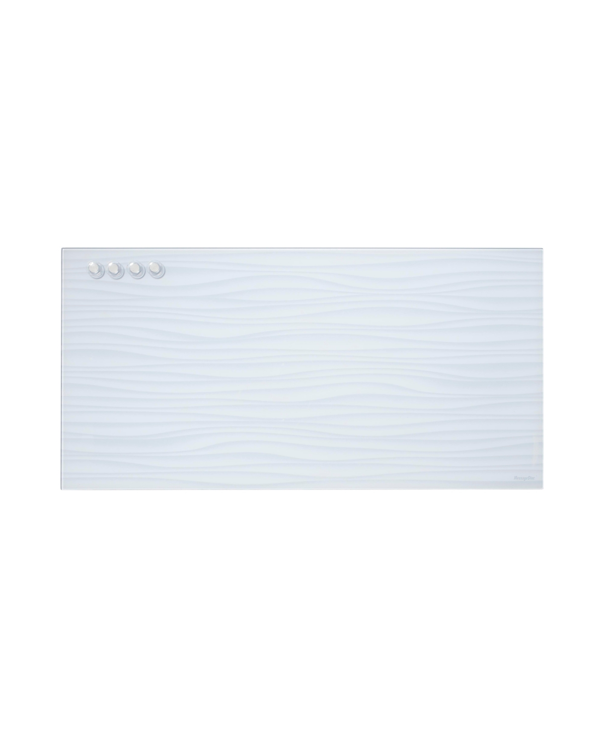 MessageStor Magnetic Dry-Erase Glass Board with Magnets, 18in x 36in, White Brick - Botanical