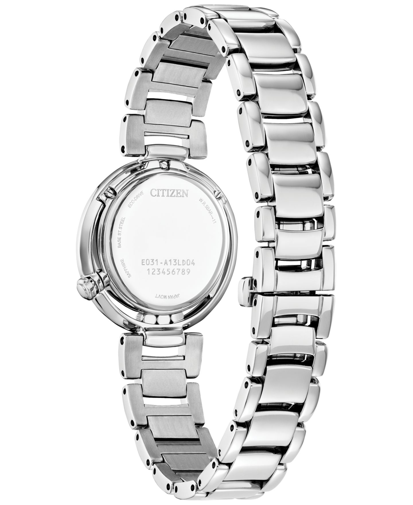 Женские часы Citizen Eco-Drive Arcly Diamond (1/10 ct. t.w.) Stainless Steel Bracelet Watch 30mm — фото 4