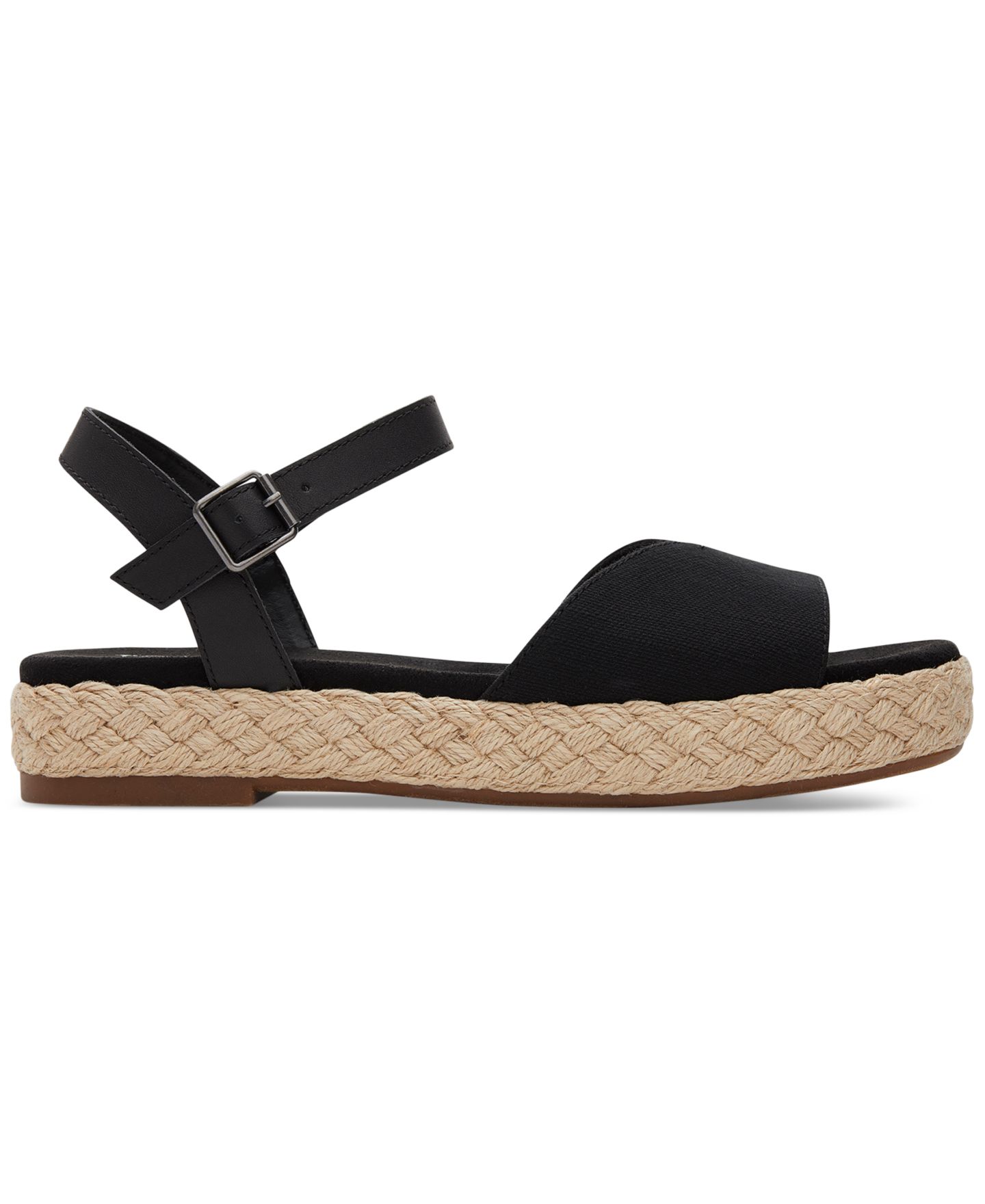 Женские сандалии TOMS Abby Braided Espadrille Flatform, цвет: Чёрный — фото 2