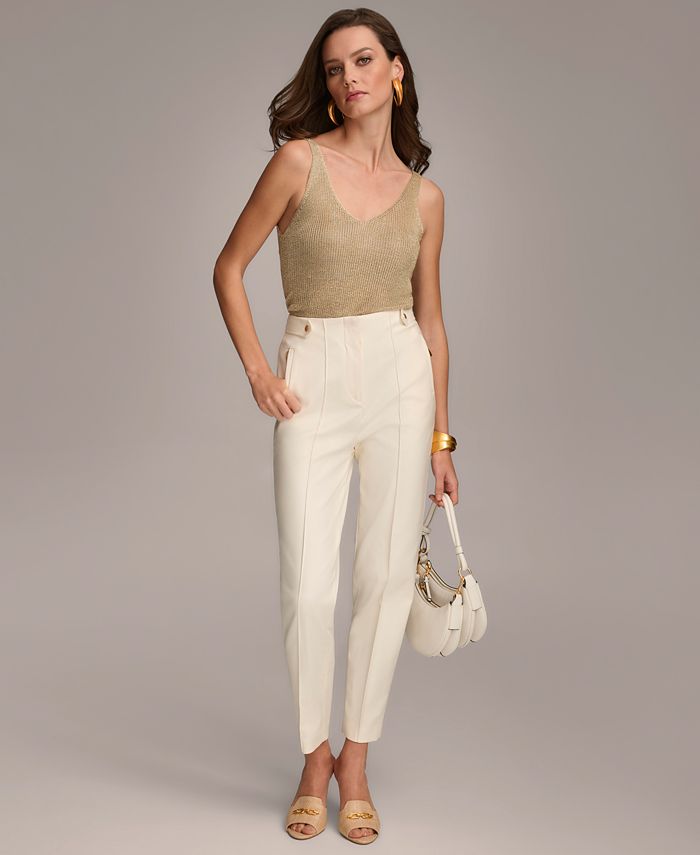 Pantalon Femme Charter Club - Coupe Classique Stretch Slim-leg, Couleur Beige/vanille, Taille 14 Longueur 29 - Neuf Avec étiquettes