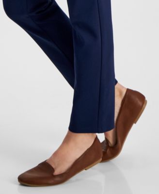 Petite Mid Rise Pull On Straight Leg Ponte Pants, Created for Macy's 