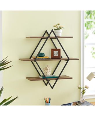 Antigua Crossed Double Diamond Shelf Unit