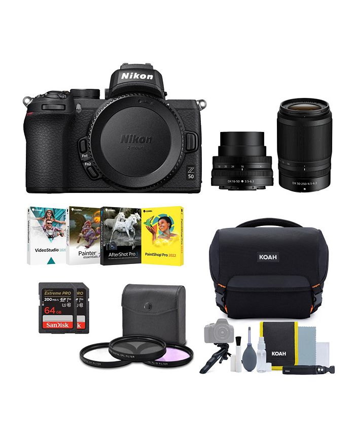 Nikon Z50 DXFormat Mirrorless Camera with 1650mm and 50250mm Lenses