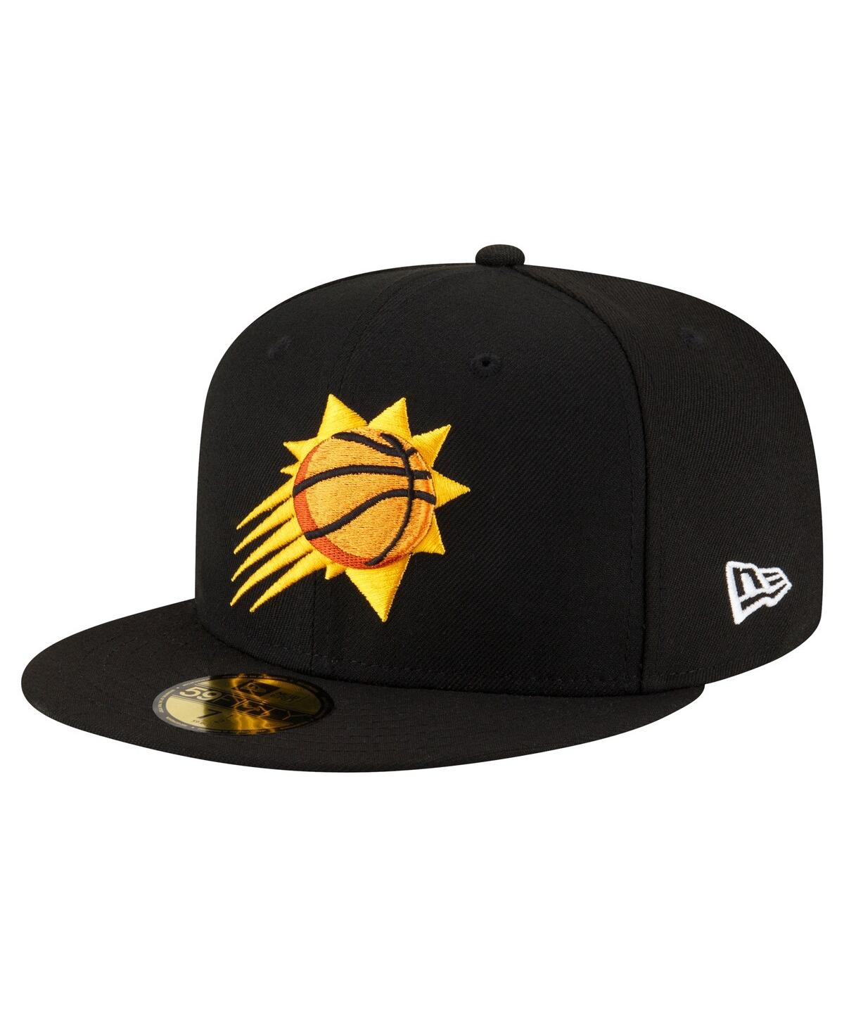 Shop New Era Men's  Black Phoenix Suns Team 59fifty Fitted Hat