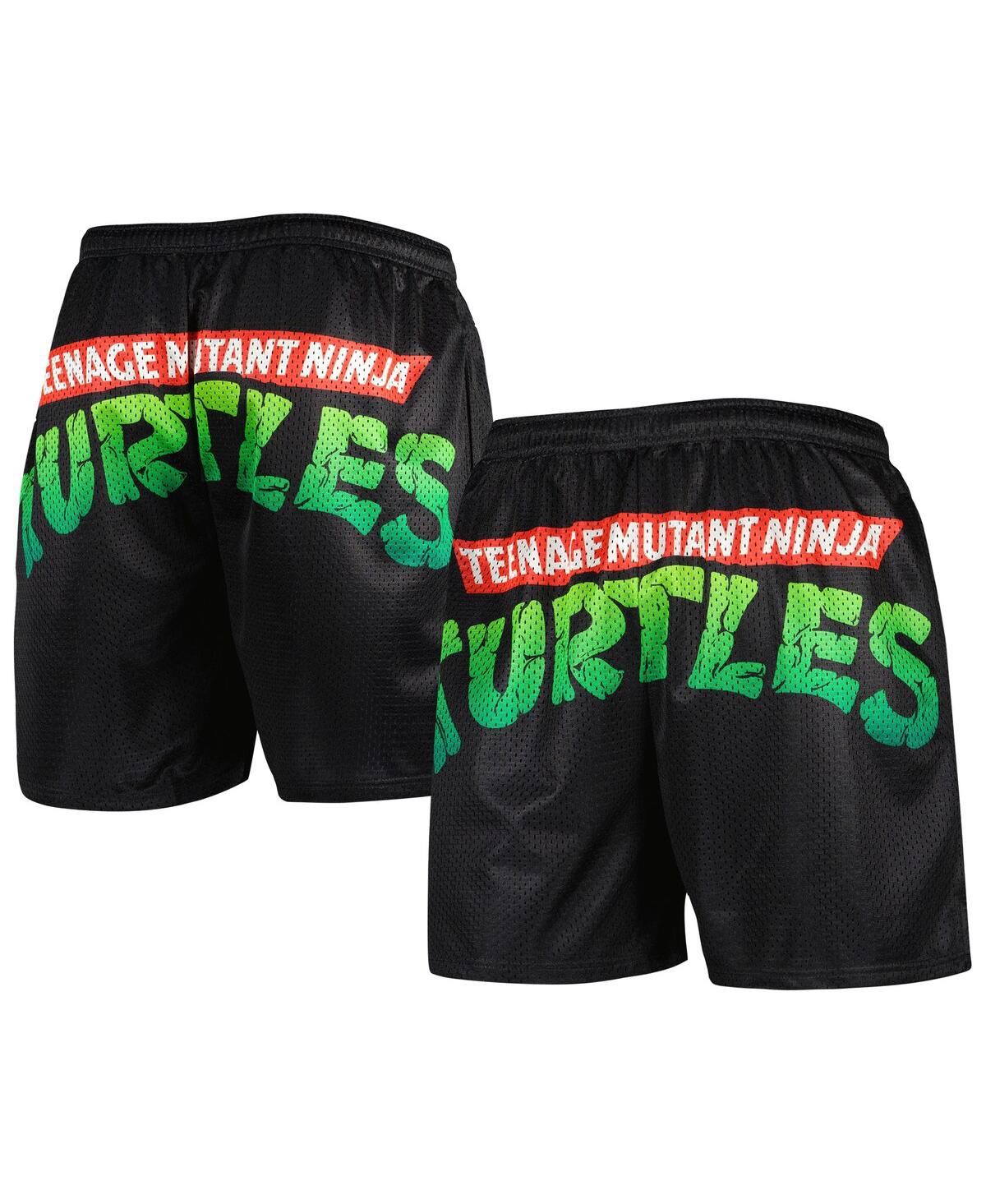 Men's Chalk Line Black Teenage Mutant Ninja Turtles Logo Retro Shorts - Black