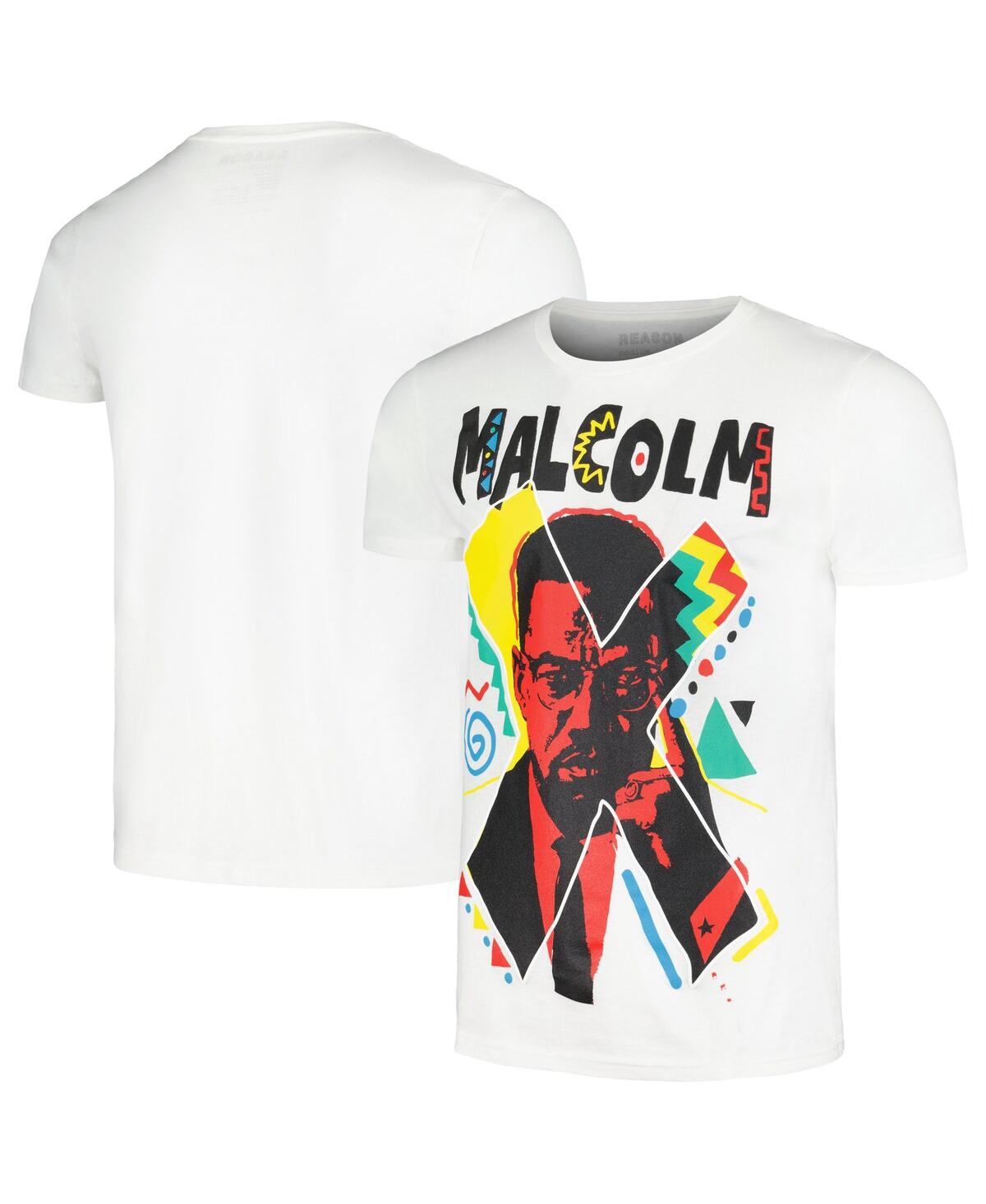 Shop Reason Men's And Women's Malcolm X White '90s Artist Edition T-shirt