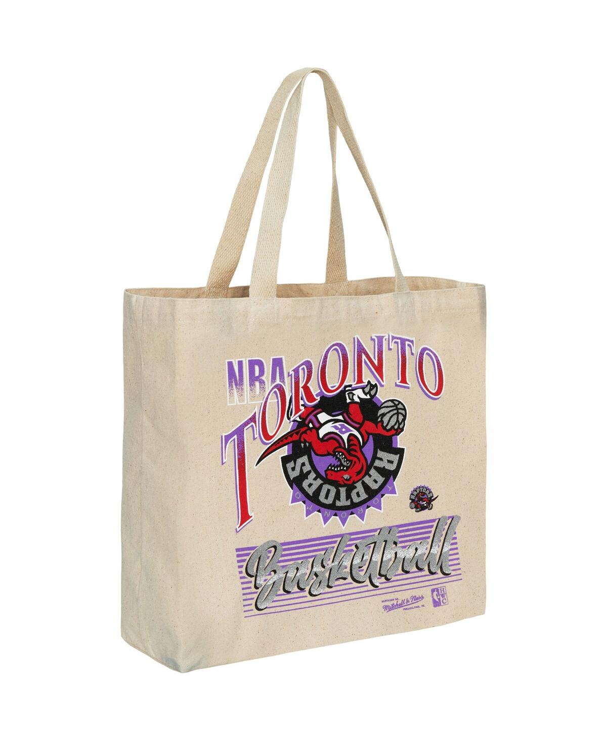 Women's Mitchell & Ness Toronto Raptors Distressed Graphic Tote Bag - White
