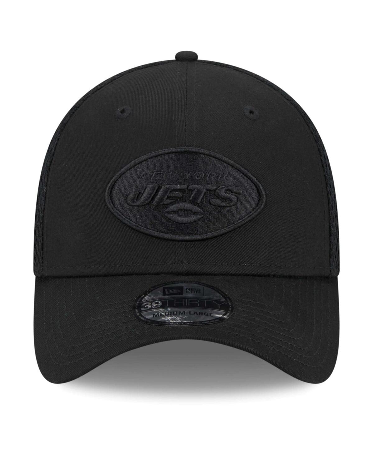 Shop New Era Men's  Black New York Jets Main Neo 39thirty Flex Hat