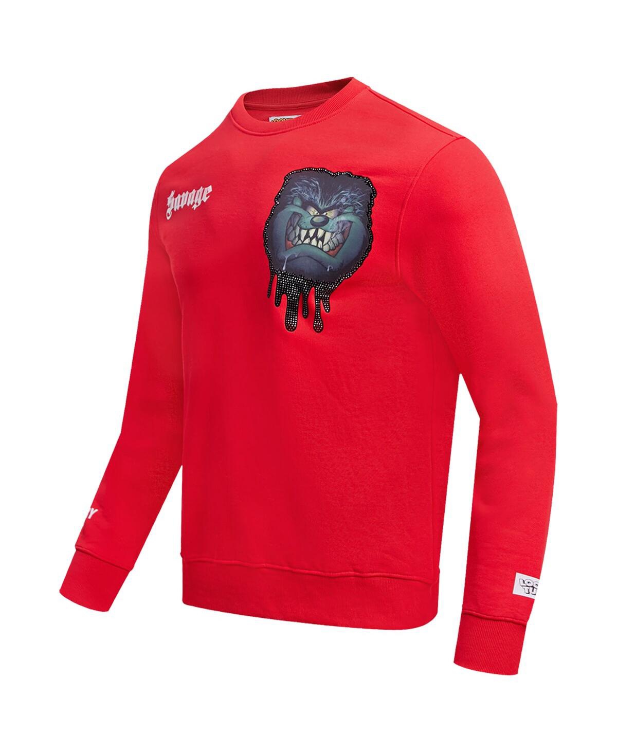 Shop Freeze Max Men's And Women's  Red Looney Tunes Taz Savage Horror Pullover Sweatshirt