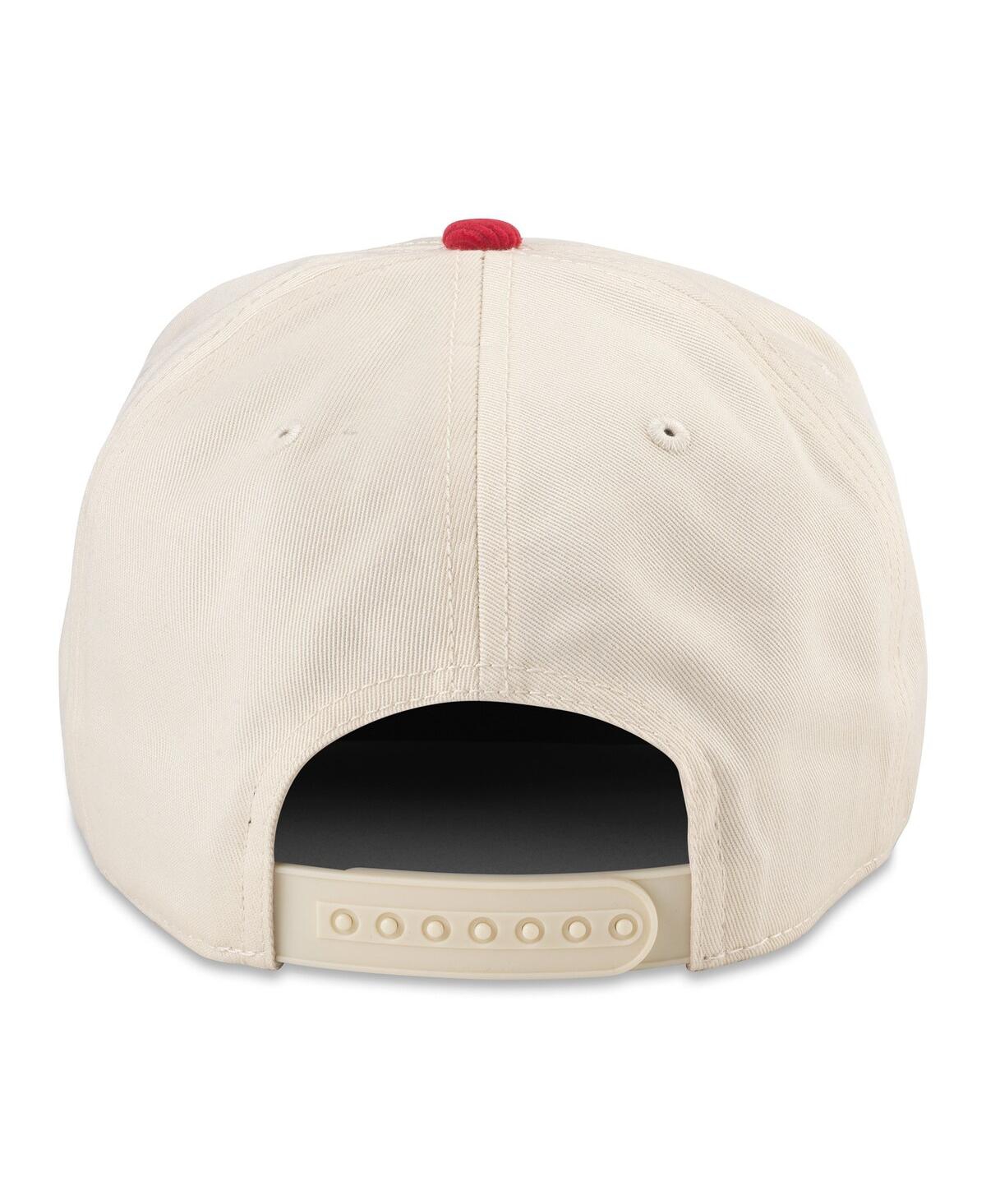AMERICAN NEEDLE MEN'S AMERICAN NEEDLE CREAM, RED DETROIT RED WINGS BURNETT ADJUSTABLE HAT 