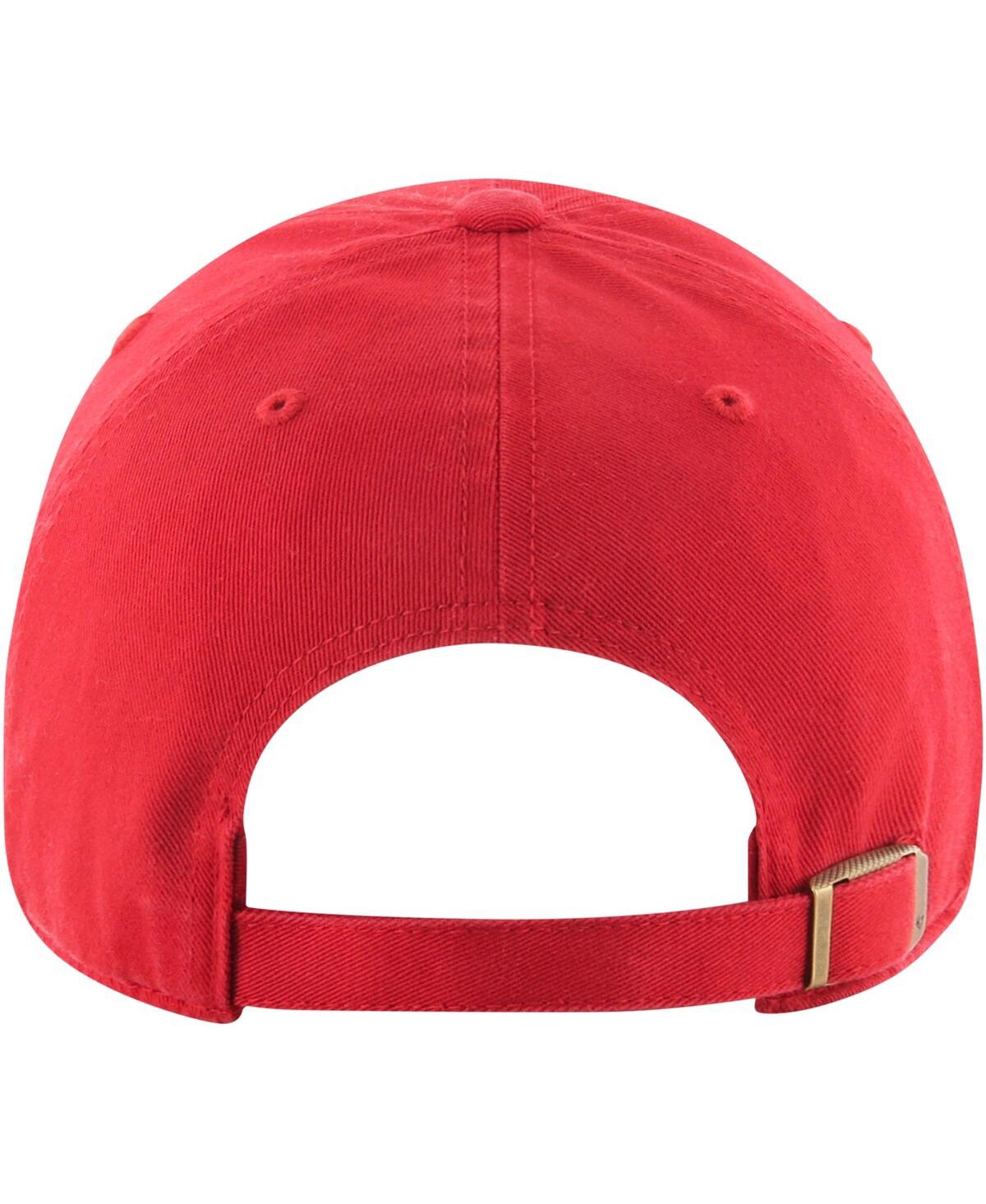 47 Brand Men's ' Red Chicago Bulls Core Wordmark Clean Up Adjustable Hat In Red