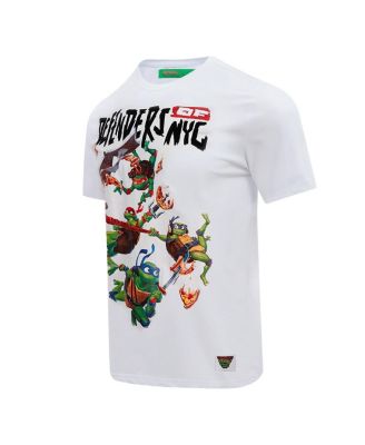 Men's and Women's White Teenage Mutant Ninja Turtles Defenders of NYC Graphic T-shirt