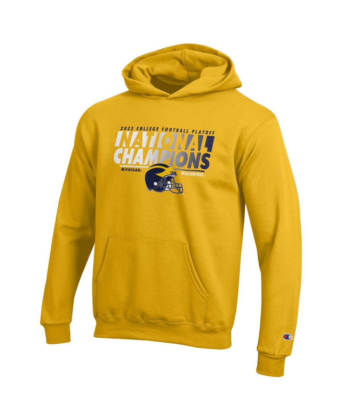 Shop Champion Big Boys And Girls  Maize Michigan Wolverines College Football Playoff 2023 National Champio