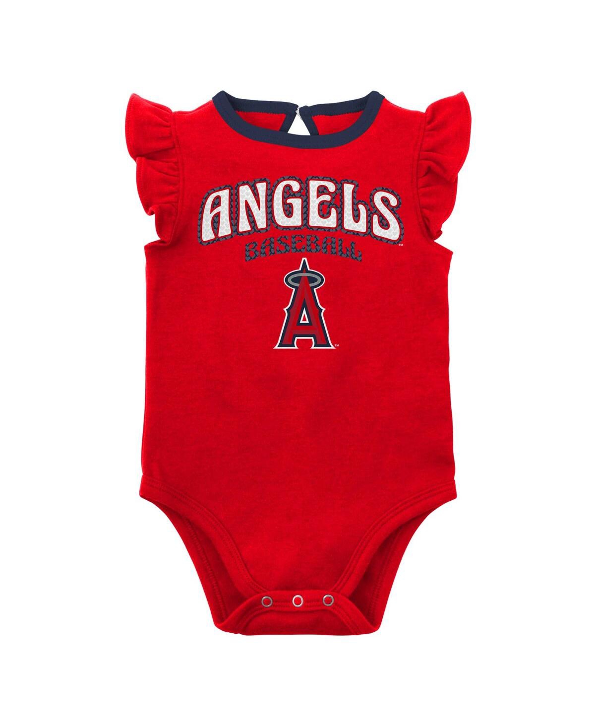 Baby Boys and Girls Heather Gray Los Angeles Angels Little Fan Two-Pack Bodysuit Set - Heather Gray