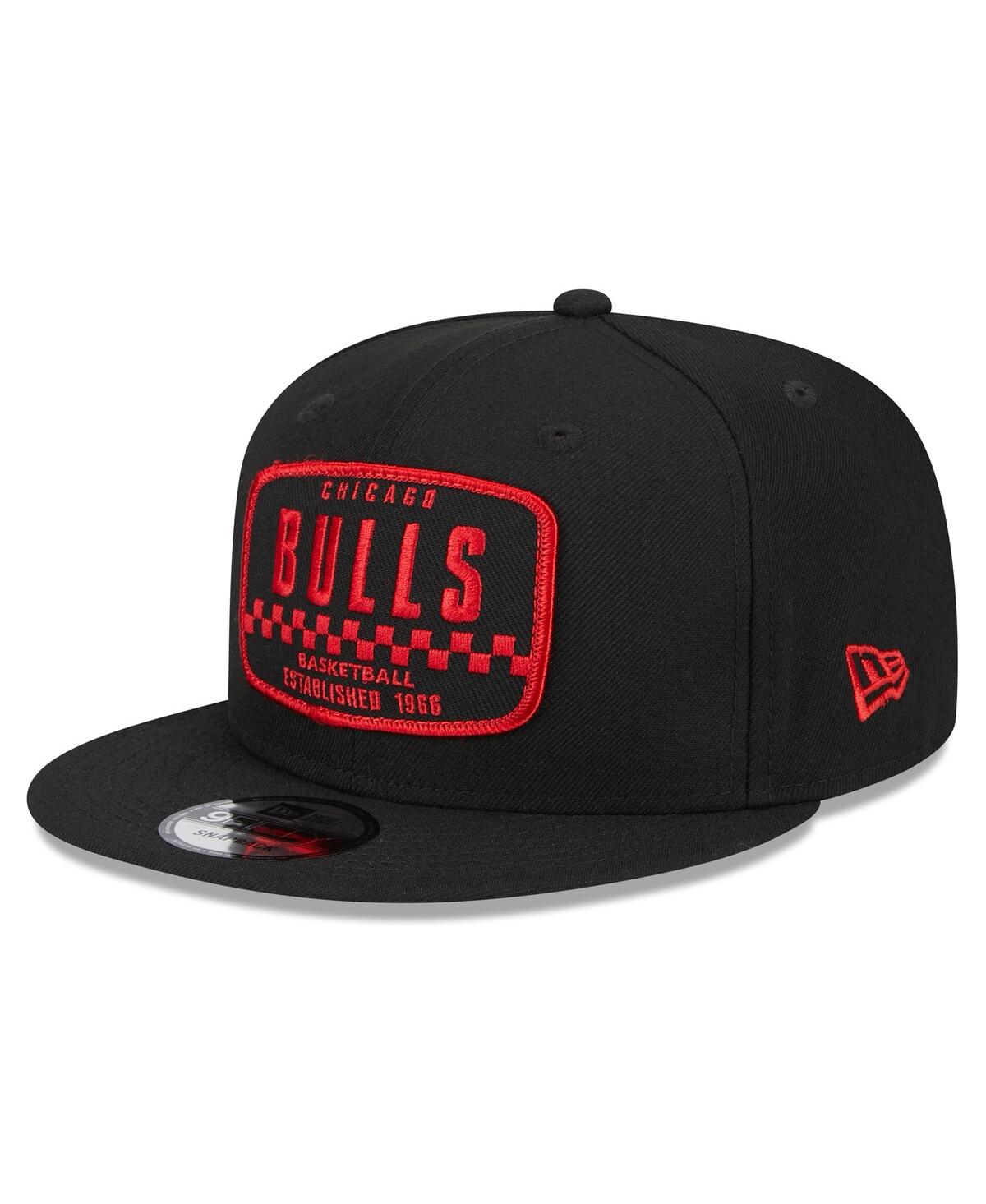 Men's New EraChicago Bulls 2024 Nba All-Star Game Rally Drive Finish Line Patch 9FIFTY Snapback Hat - Black