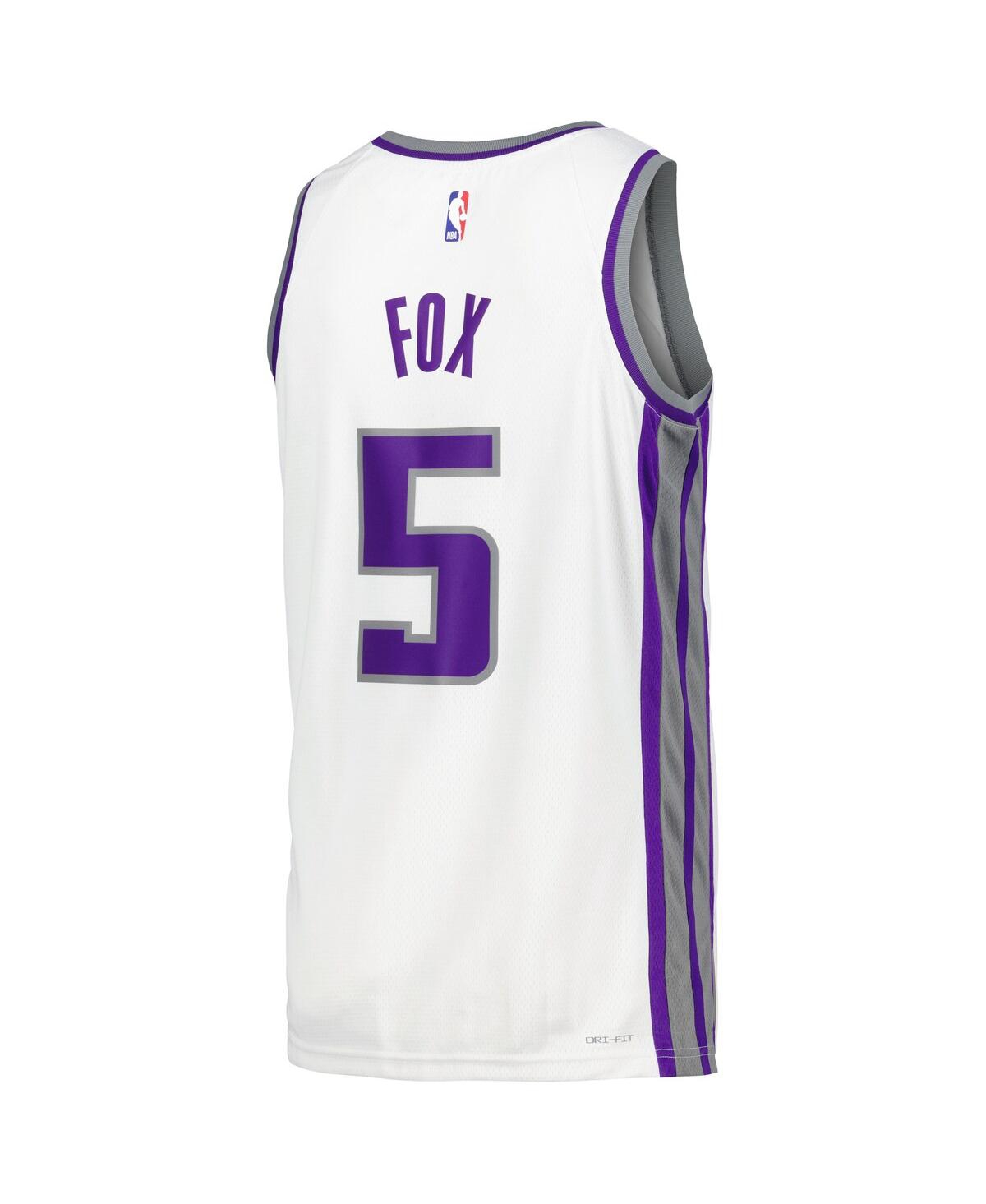 Men's Nike De'Aaron FoxSacramento Kings Swingman jersey Player Jersey - Association Edition - White