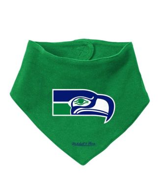 Baby Boys and Girls Green, Royal Seattle Seahawks Throwback Big Score Bodysuit, Bib and Bootie Set
