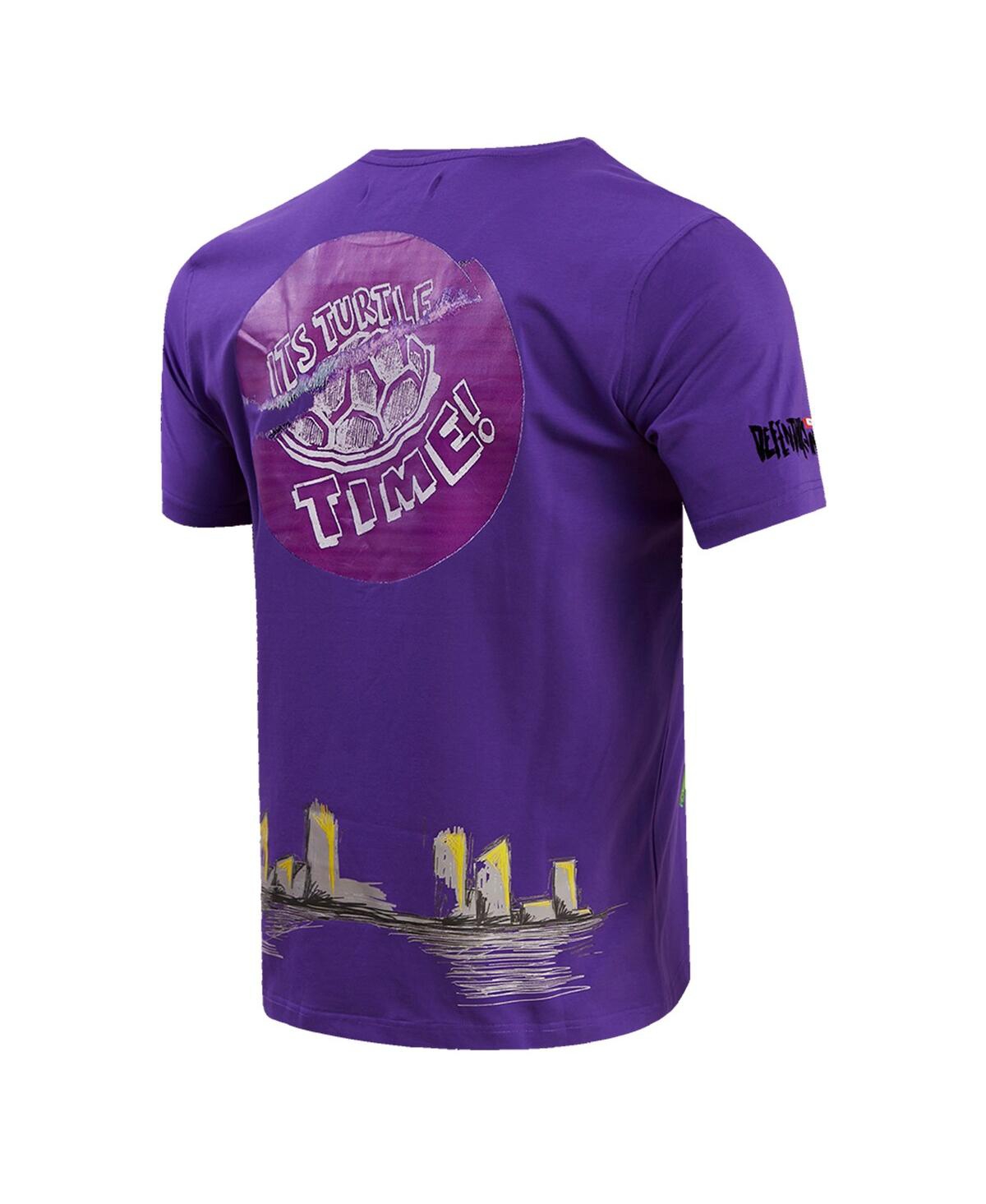 FREEZE MAX MEN'S AND WOMEN'S FREEZE MAX PURPLE TEENAGE MUTANT NINJA TURTLES DONNIE DEFENDER GRAPHIC T-SHIRT 