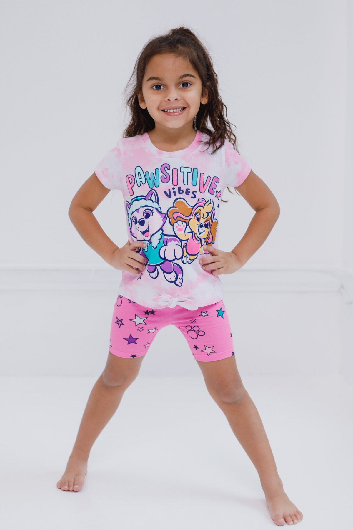 Paw Patrol Toddler Girls Skye Everest T-Shirt and Bike Shorts Outfit Set Toddler|Child