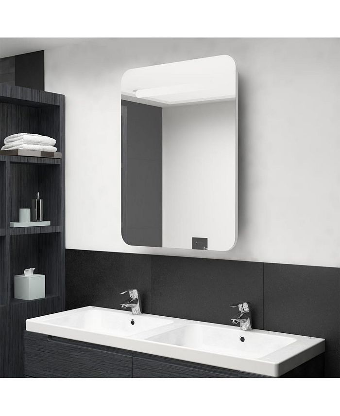 vidaXL LED Bathroom Mirror Shining White 23.6"x4.3"x31.5" Macy's
