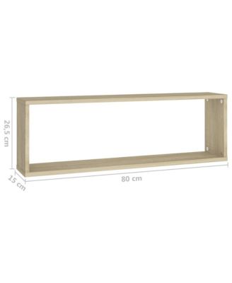 Wall Shelf Set of 2 Sonoma oak Engineered wood