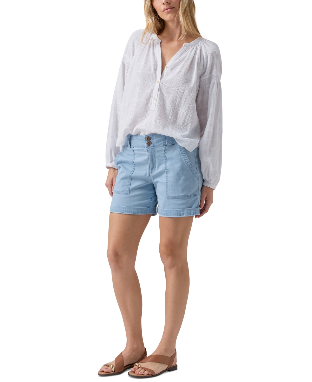 Shop Sanctuary Women's Renegade Mid-rise Denim Shorts In Ultra Pale