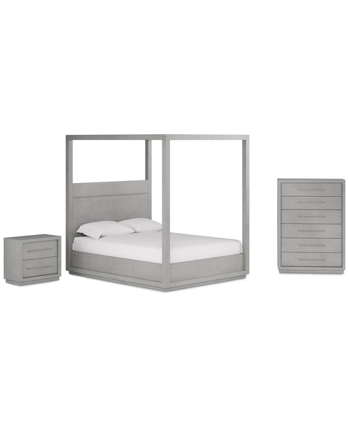 Tivie 3pc Bedroom Set (Full Canopy Bed + Chest + Nightstand), Created for Macy's