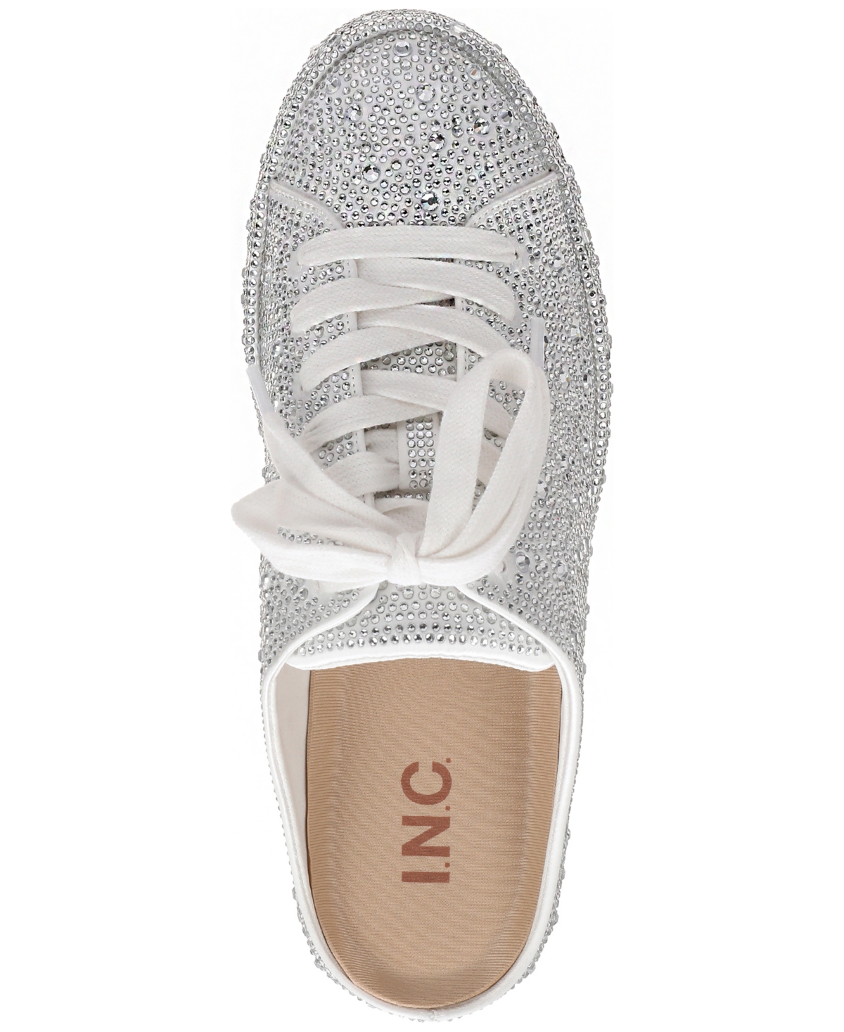 Shop Inc International Concepts Women's Larisaa Embellished Mule Sneakers, Created For Macy's In Silver Bling