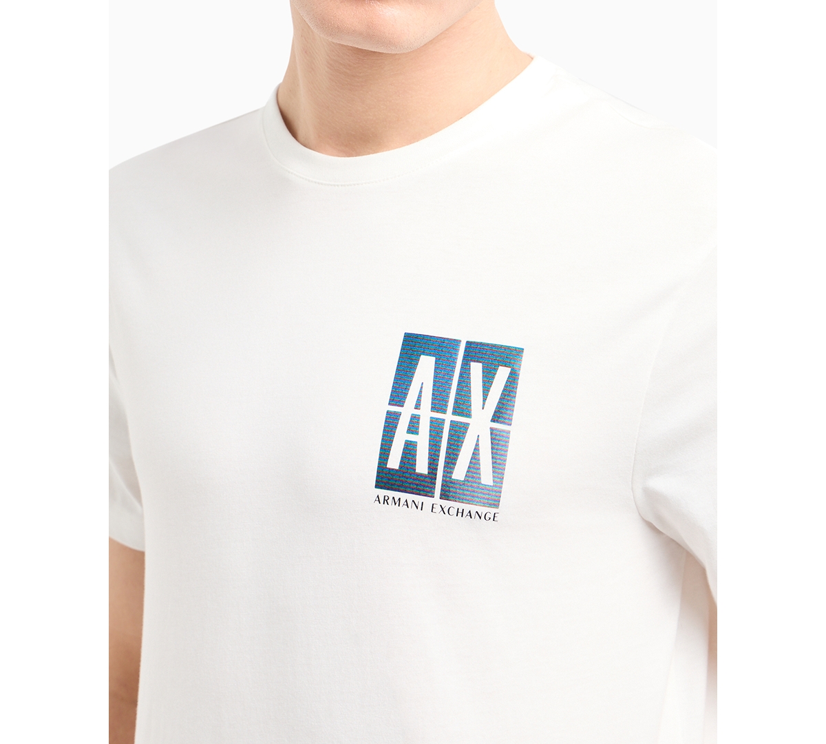 A|X Armani Exchange Men's Regular-Fit Gradient Box Logo Graphic T-Shirt