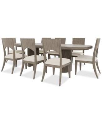 Frandlyn 9pc Dining Set (Table + 8 Side Chairs)