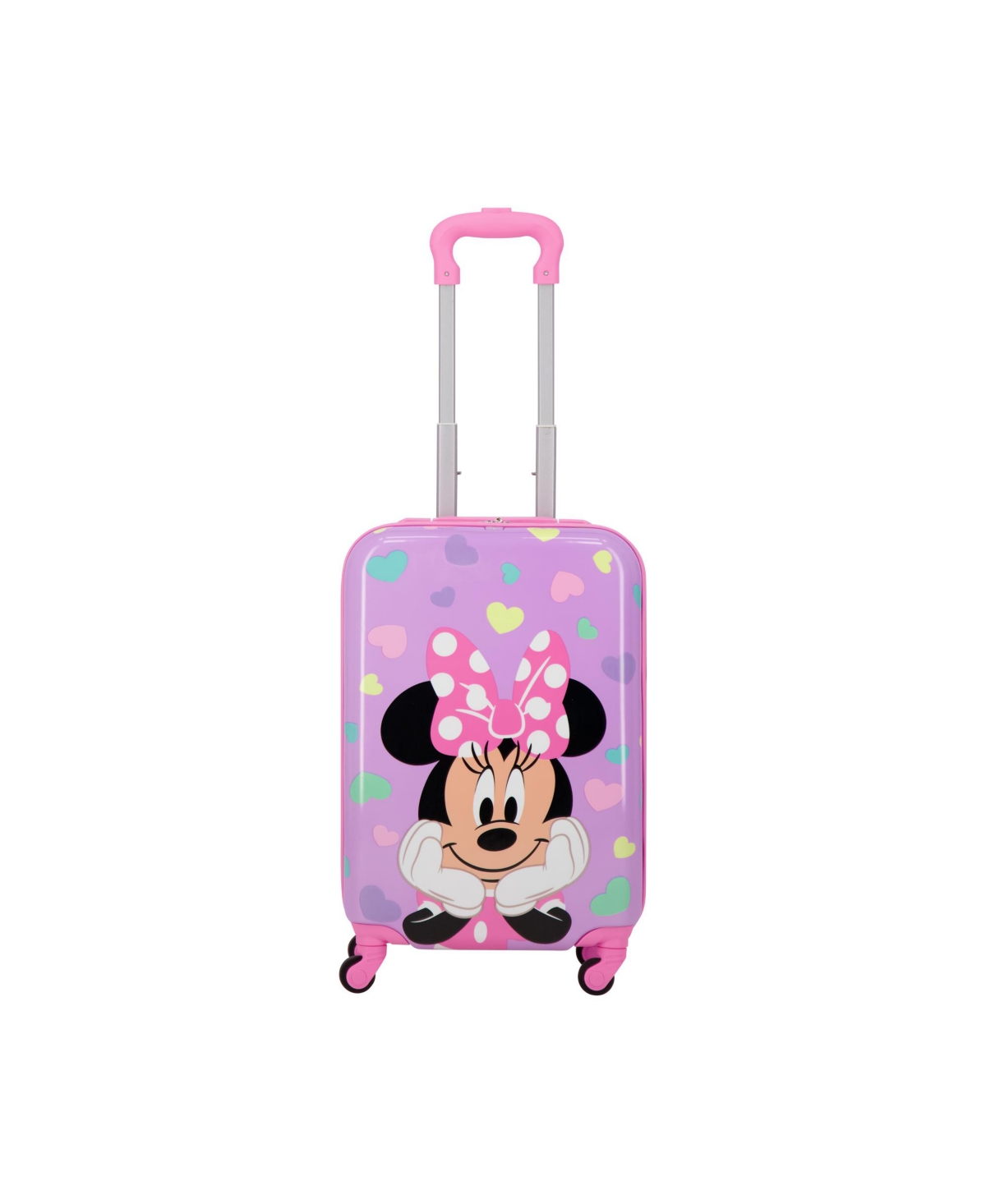 Shop Ful Disney  Minnie Mouse Hearts All Over Print Kids 21" Luggage In Lilac