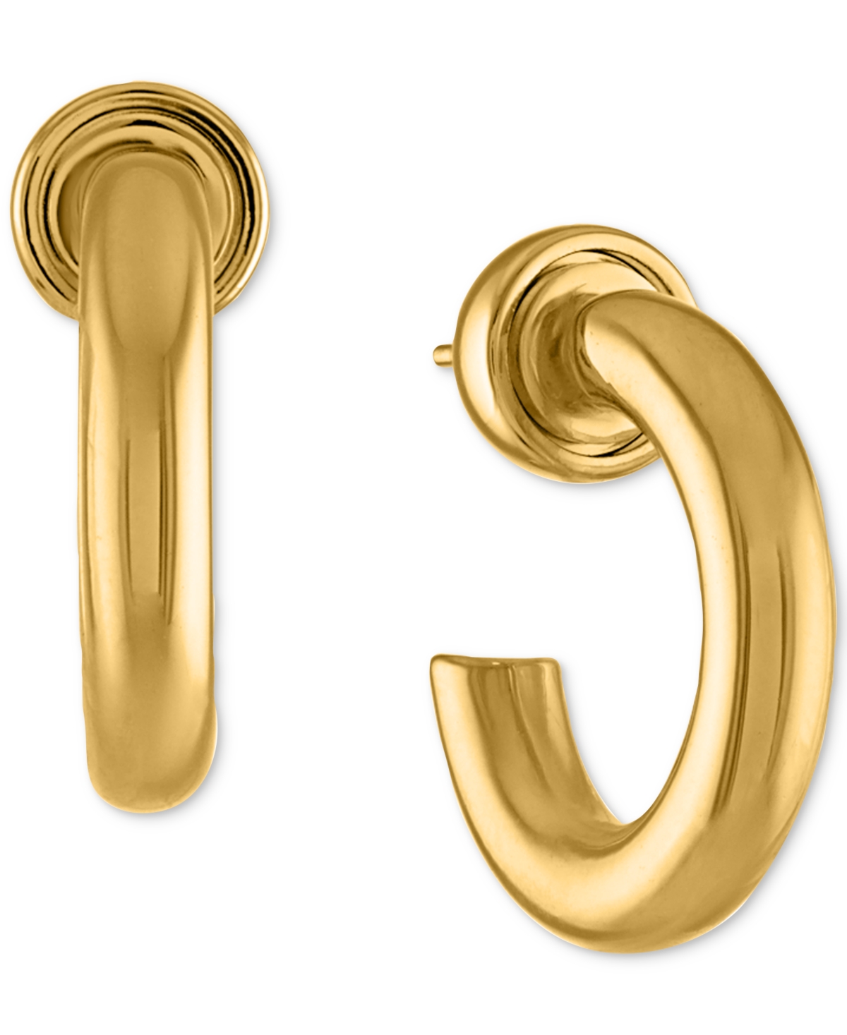 Shop Oma The Label 18k Gold-plated Medium C-hoop Earrings, 1.18"