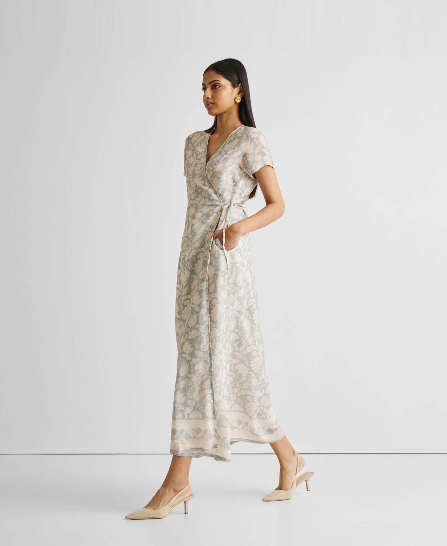 Женское платье Reistor Maxi Wrap, цвет: Светлый синий — фото 2