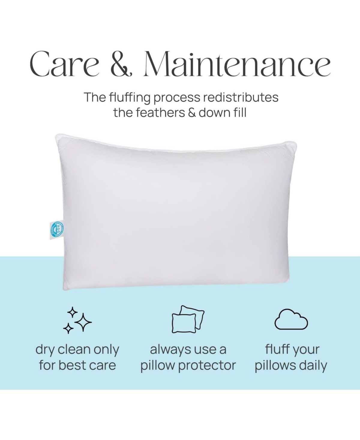 East Coast Bedding Set of 2 Elite Premium Down Dream Firm 600FP