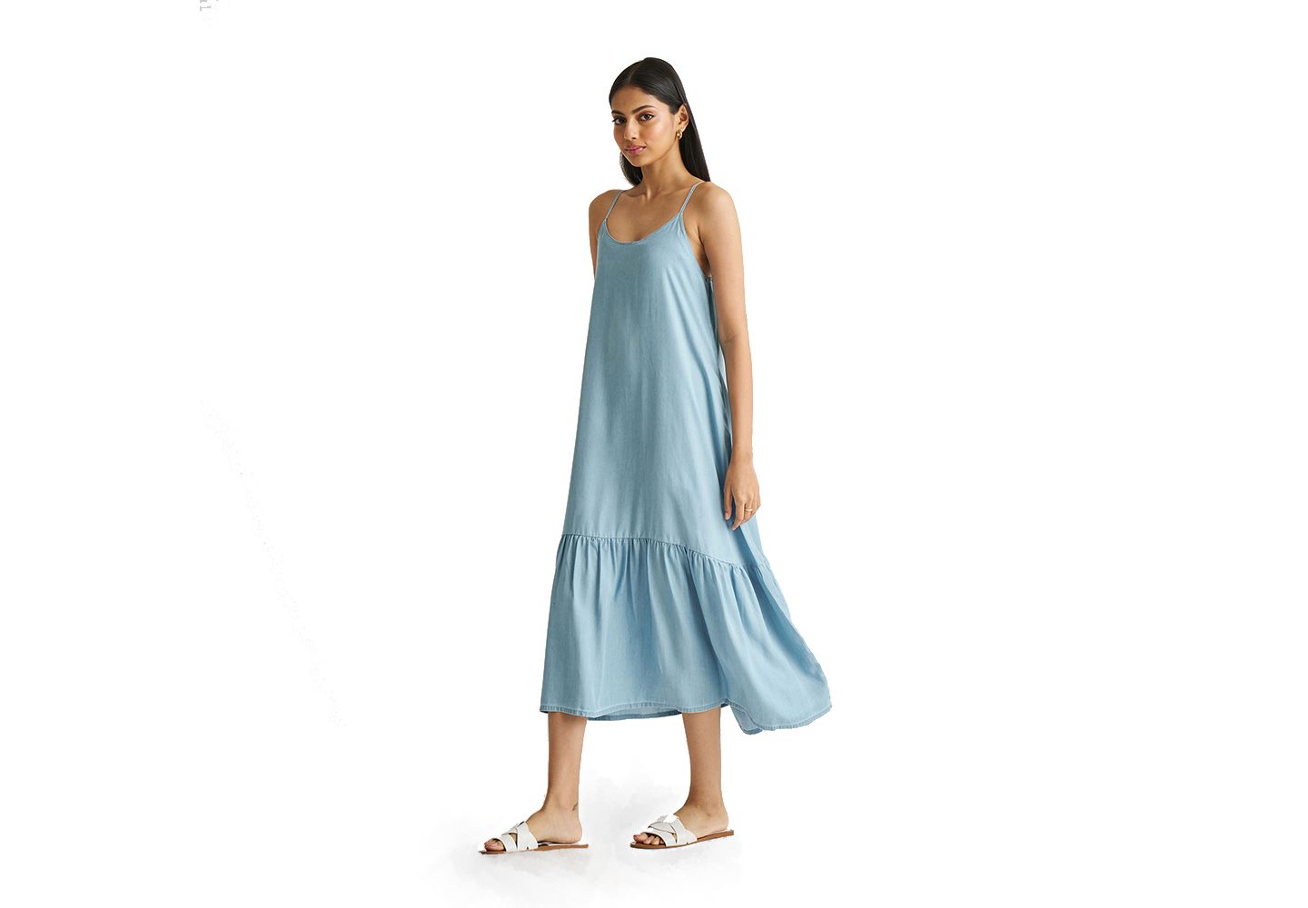 Женское платье Reistor Flowy Maxi, цвет: Океанский синий — фото 2