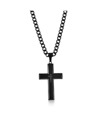 Stainless Steel CZ Cross Necklace