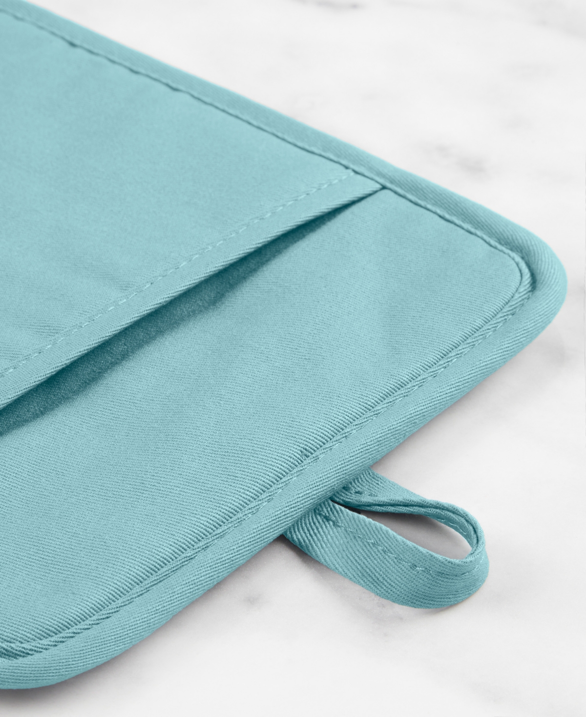 Kitchenaid Ribbed Silicone Pot Holder, 2pk, 7" X 9" In Mineral Water Aqua