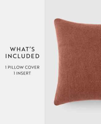 Stone Washed and Distressed Decorative Pillow, 20" x 20"