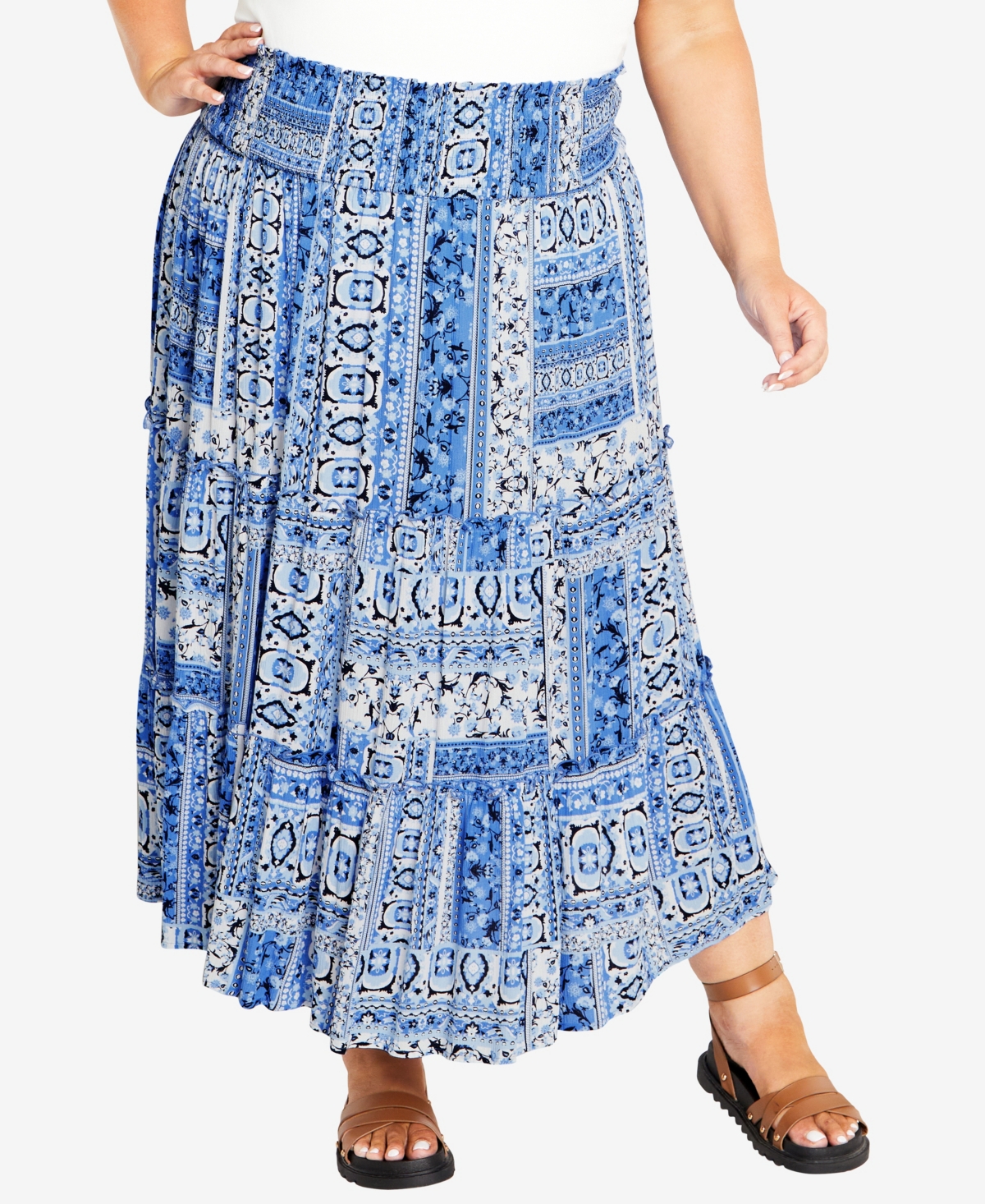 Plus Size Zoey Maxi Skirt - Patch Perfect