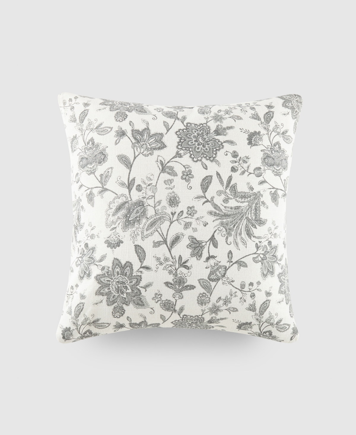 Ienjoy Home Botanical Patterns Decorative Pillow, 20" X 20" In Gray Floral