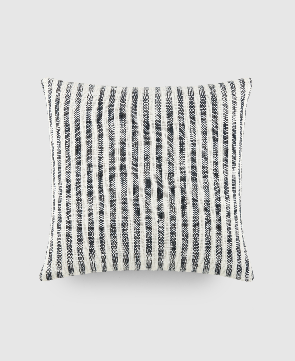 Ienjoy Home Yarn Dyed Thin Stripe Decorative Pillow, 20" X 20" In Black Thin Stripe